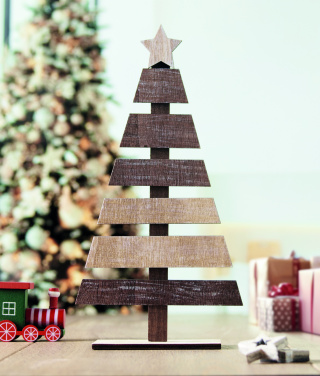 Логотрейд pекламные cувениры картинка: Wooden Christmas tree