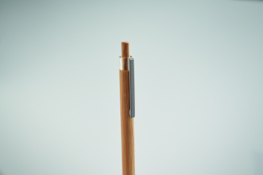 Лого трейд бизнес-подарки фото: Push button bamboo pen