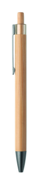 Лого трейд бизнес-подарки фото: Push button bamboo pen