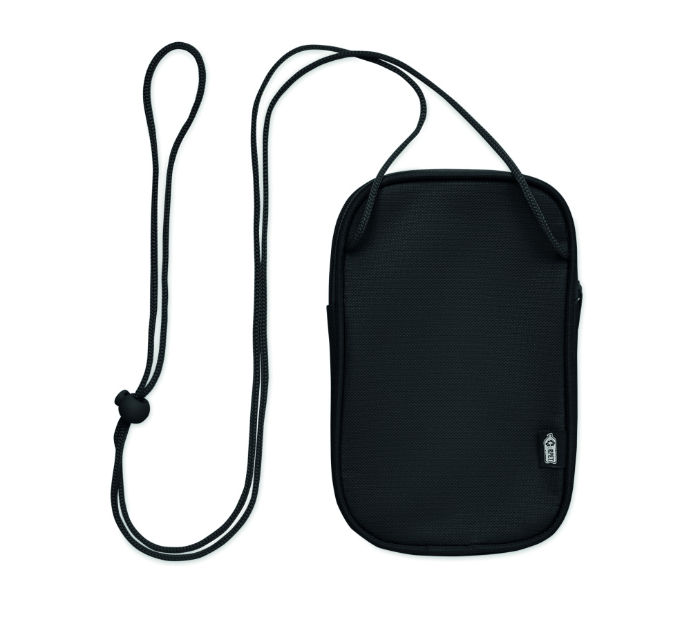 Логотрейд pекламные подарки картинка: RPET cross body travel pouch