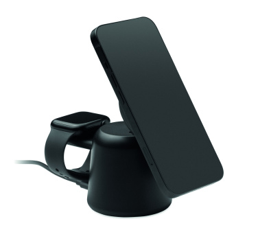 Лого трейд бизнес-подарки фото: 3 in 1 wireless charger 15W
