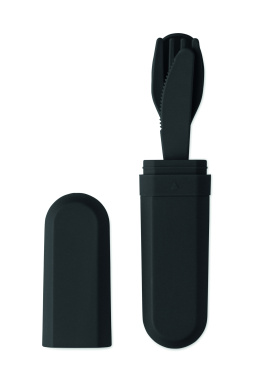 Лого трейд pекламные подарки фото: Cutlery set and case in PLA