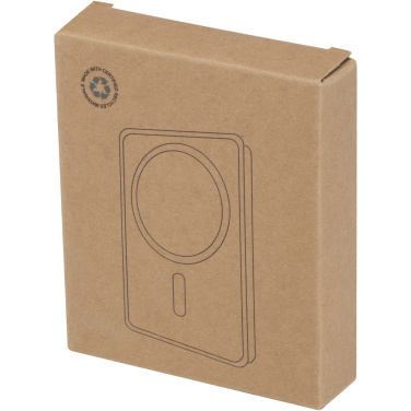 Логотрейд pекламные продукты картинка: Acrab магнитное беспроводное портативное зарядное устройство емкостью 10 000 мАч, мощностью 15 Вт, с питанием 20 Вт — изготовлено из переработанного пластика