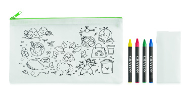 Логотрейд pекламные подарки картинка: Pencil case with 4 crayons
