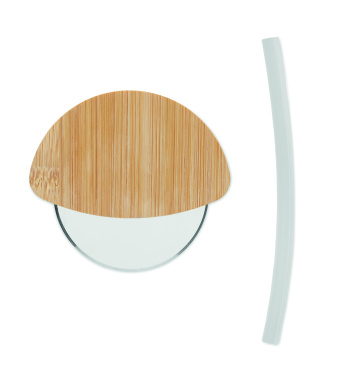 Лого трейд pекламные cувениры фото: Round bamboo pizza cutter