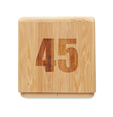 Лого трейд pекламные продукты фото: Bamboo twist snooze timer