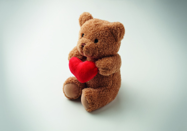 Логотрейд pекламные cувениры картинка: Teddy bear with heart 23cm