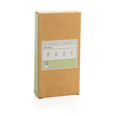 Логотрейд pекламные продукты картинка: Настольный вентилятор Aervina RCS из переработанного пластика с возможностью подзарядки