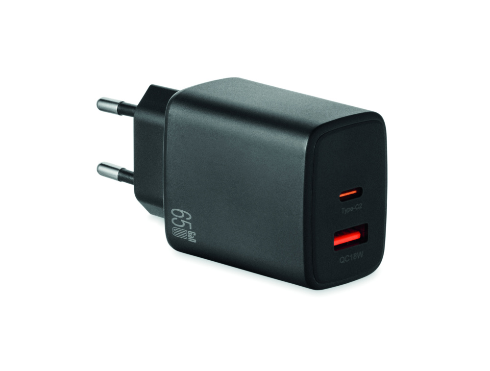 Лого трейд pекламные подарки фото: EU 2-pole wall adapter/charger