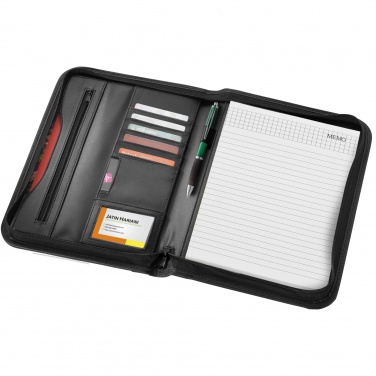 Logotrade kampanjprodukter bild: Ebony A4-mapp med blixtlås