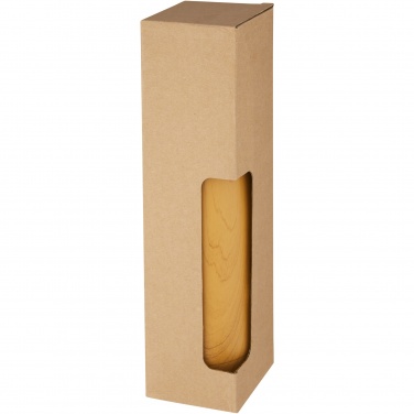 Logotrade profilprodukter bild: Cove 500 ml vakuumisolerad flaska av rostfritt stål med tryck i trä