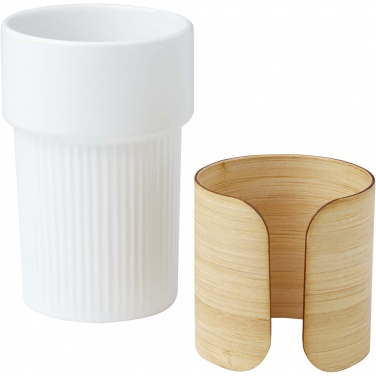 Logotrade profilprodukter bild: Fika 340 ml mugg med bambugrepp