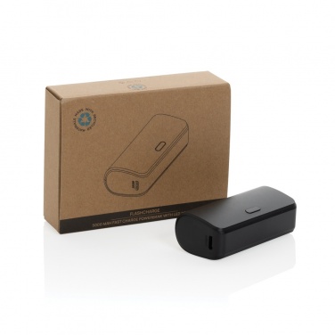 Logotrade kampanjprodukter bild: FlashCharge 5.000mAh powerbank snabbladdning, RCS rplast