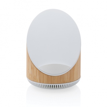 Logotrade profilprodukter bild: Ovate bambu 5W högtalare med 15W trådlös laddning