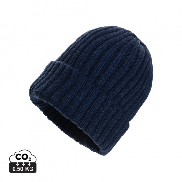 Logotrade reklamprodukter bild: Kennedi AWARE™ Polylana® ribbstickad mössa