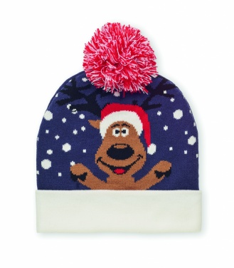 Logotrade reklamprodukter bild: Stickad mössa med julmotiv