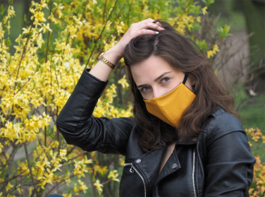 Logotrade reklamprodukter bild: VENUS PRO ansiktsmask i bomull med ficka och HEPA-filter 1378165