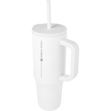 Logotrade kampanjprodukter bild: Brady 900 ml RCS-certifierad isolerad mugg med silikonsugrör