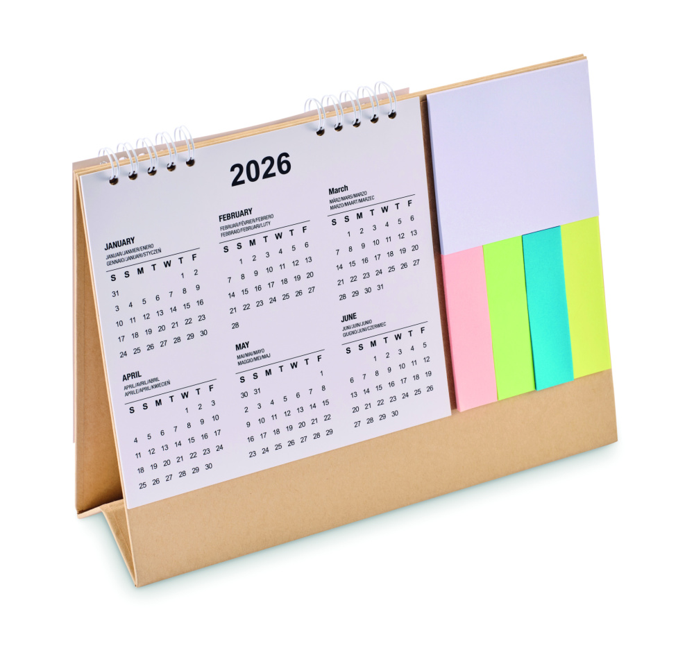 Logotrade profilreklam bild: Skrivbordskalender med memopad