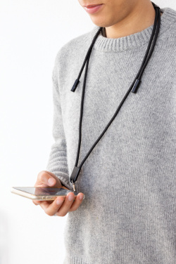 Logotrade kampanjprodukter bild: LoopAmp RCS RPET justerbar telefonkabel med 60 W kabel