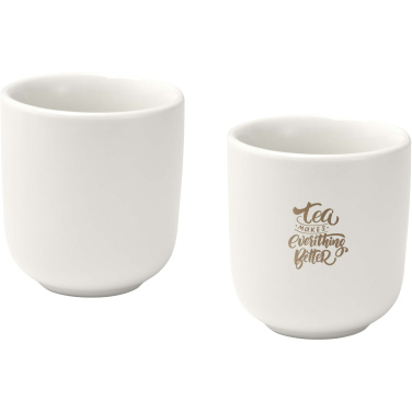 Logotrade presentreklam bild: Male 90 ml espressokoppar av keramik – set om två