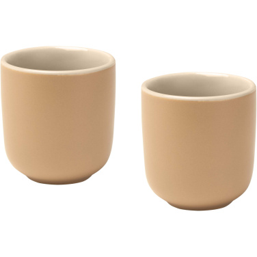 Logotrade kampanjprodukter bild: Male 90 ml espressokoppar av keramik – set om två