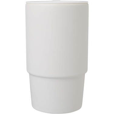 Logotrade kampanjprodukter bild: Carter 450 ml keramisk mugg med plastlock